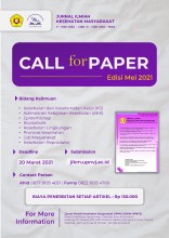 Call for Paper  Volume 13, Edisi 2, Mei 2021