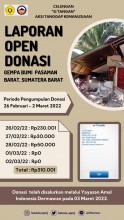 Open Donasi Gempa Bumi Pasaman Barat, Sumatera Barat