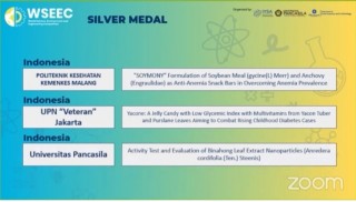Selamat Kepada Mahasiswi Prodi S1 Gizi Meraih  Silver Medal dalam perlombaan World Science, Environment, and Engineering Competition (WSEEC) 2023