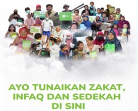 Tunaikan Zakat, Infak dan Sodaqoh  melalui DKM ALFikri bekerjasama dengan ZIS FIKES UPN Veteran Jakarta