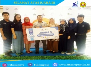Selamat Kepada Mahasiswa Fikes dan Fakultas Kedokteran UPN Veteran Jakarta Juara 3 Dalam Lomba Duta Sehat 2019