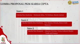 Selamat  Atas Meraih Juara 1 dan 2  Lomba Proposal PKM-KARSA CIPTA
