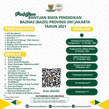 Pembukaan Bantuan Biaya Pendidikan BAZNAS (BAZIS) Provinsi DKI Jakarta Tahun 2021