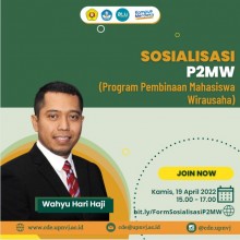 Sosialisasi Program P2MW (Program Pembinaan Mahasiswa Wirausaha)