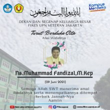 Turut Berduka Cita Atas Wafatnya Ns. Muhammad Fandizal, M.Kep