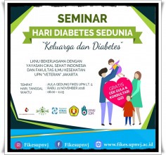 FIKES UPNVJ bekerjasama dengan LKNU Seminar Hari Diabetes Sedunia Keluarga Dan Diabetes