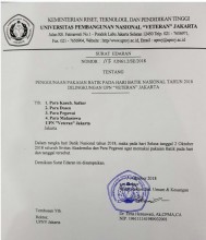 Penggunaan Pakaian Batik Pada Hari Batik Nasional Tahun 2018 dilingkungan UPN 
