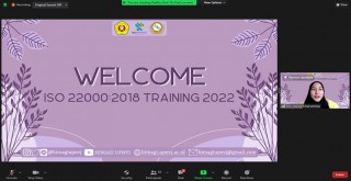 ISO 22000 : 2018 Training 2022 “The Implementation of ISO 22000 : 2018 for Food Safety Management”