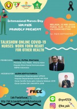 Talkshow Online COVID-19 Via Zoom Meeting《NURSE : WORK FROM HEART FOR OTHER HEALTH》