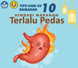 Tips hari ke 10 Ramadhan yaitu Hindari Makanan Terlalu Pedas