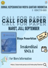 Jurnal Keperawatan Widya Gantari Indonesia Call For Paper Maret, Juli, September 2022 Terakreditasi Sinta 4