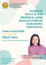 Webinar Penyusunan Proposal KBMI (Kegiatan Bisnis Mahasiswa Indonesia)