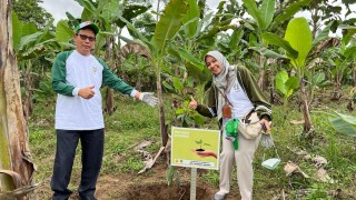 Penanaman Pohon Kenangan Fakultas Ilmu Kesehatan di Aset Tanah Kampus UPNVJ di Tanjung Sari oleh Dekan