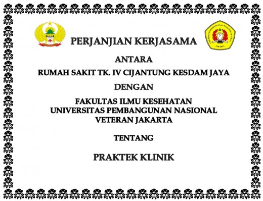 Rumah Sakit Cijantung Kesdam Fakultas Ilmu Kesehatan Universitas Pembangunan Nasional Veteran Jakarta