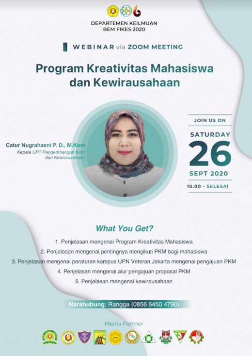 Webinar PKM dan Kewirausahaan Kreativitas Tanpa Batas